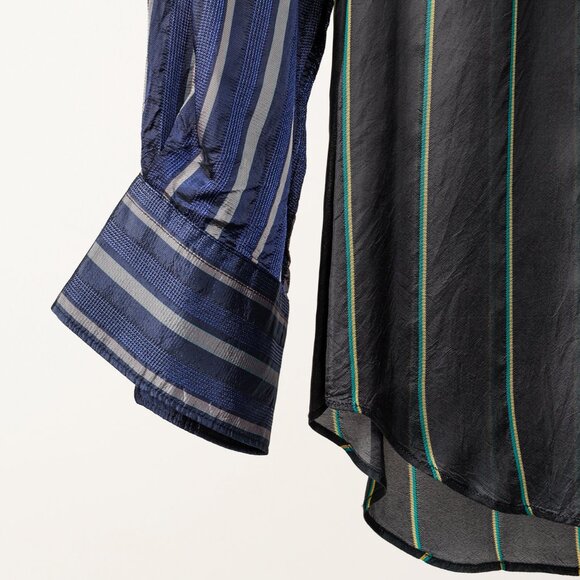 Comme des Garçons Shirt Black Multi-Colour Stripe Button Up - Picture 7 of 12